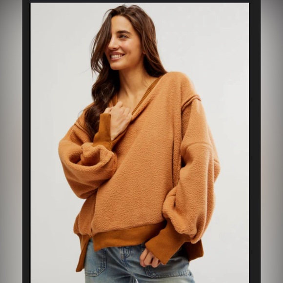 FREE PEOPLE Cozy Camden Sweatshirt XL $98 Retail NWT - Picture 2 of 16